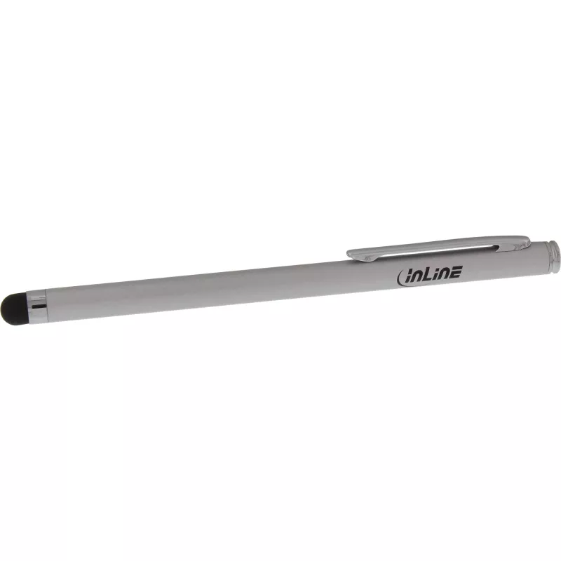 InLine Stylus, rašiklis jutikliniams išmaniųjų telefonų ir planšečių ekranams, sidabrinis