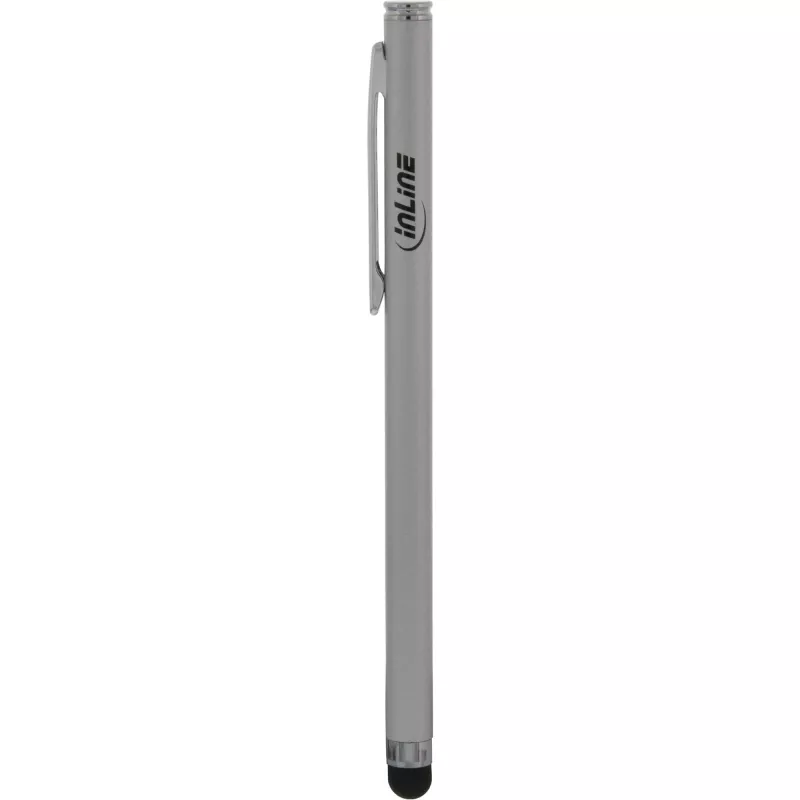 InLine Stylus, rašiklis jutikliniams išmaniųjų telefonų ir planšečių ekranams, sidabrinis