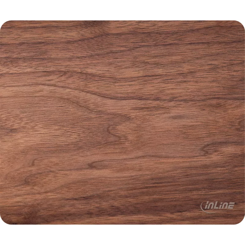 InLine WoodPad, tikros medienos pelės kilimėlis, riešutmedis, 240x200mm