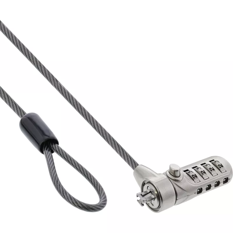 InLine nešiojamojo kompiuterio apsaugos kombinacinė spyna 4,4 mm x 2 m