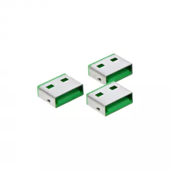 InLine 20 vnt. papildymo rinkinys USB prievadų blokatoriui žalias 55723N