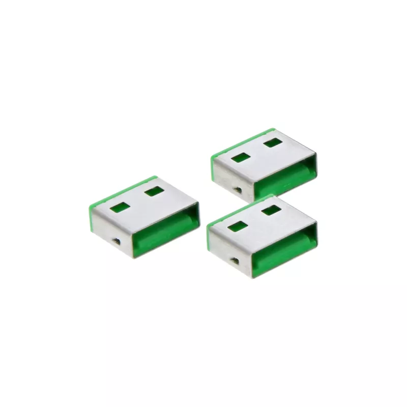 InLine 20 vnt. papildymo rinkinys USB prievadų blokatoriui žalias 55723N