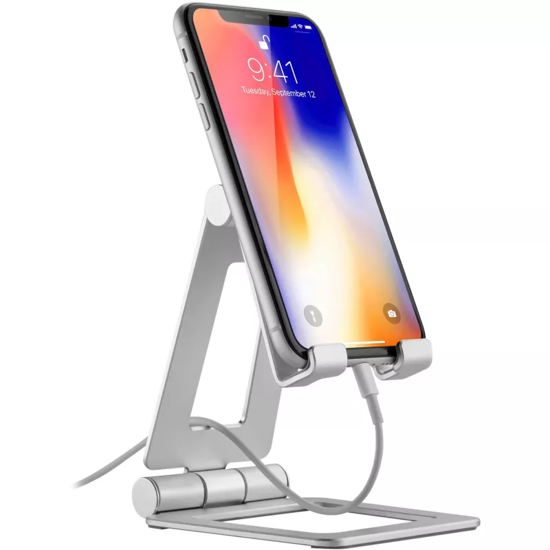 Universalus išmaniojo telefono / planšetinio kompiuterio laikiklis InLine 55729A įrenginiams iki 10 colių, reguliuojamas suėmimas, naudojimui ant stalo / montavimui