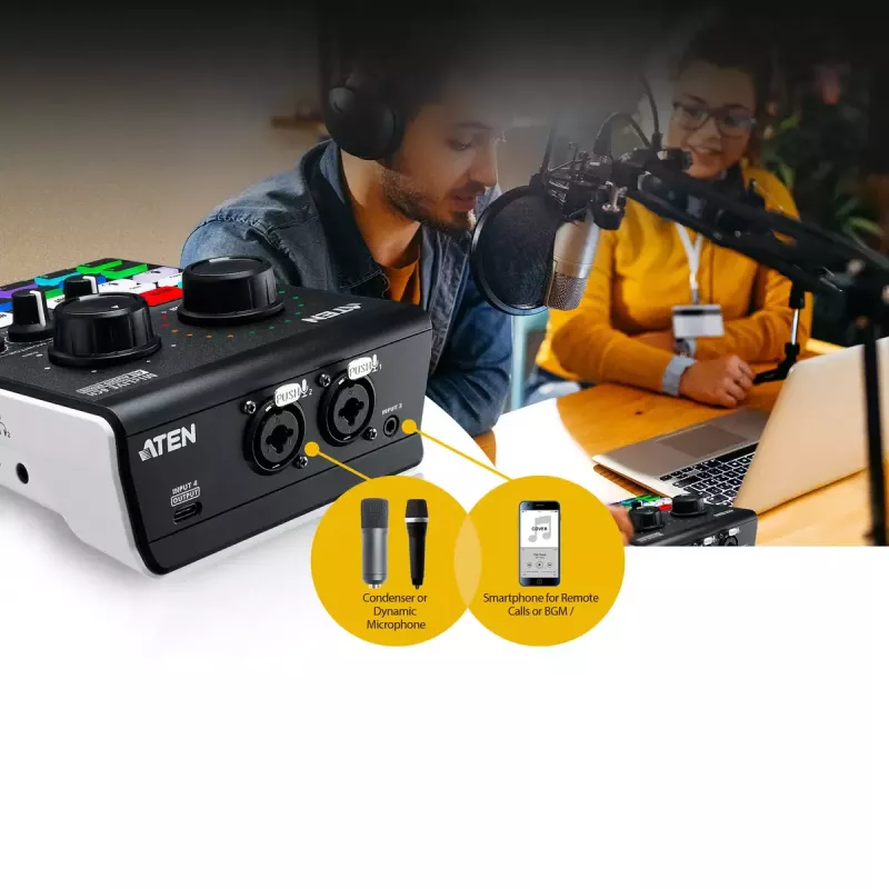 Garso maišytuvas ATEN MicLIVE 6-CH 6 kanalų 24 bitų 96 kHz