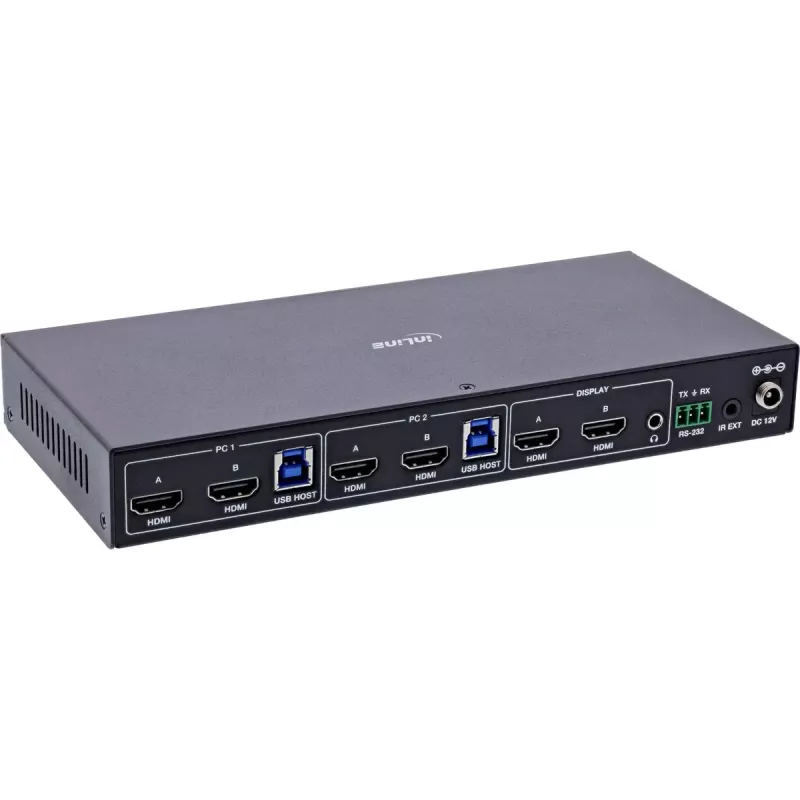 InLine 57885F KVM komutatorius, skirtas montuoti į stovą, juodas