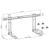 Oro kondicionieriaus atraminis laikiklis InLine baltas 775mm 400mm 365mm