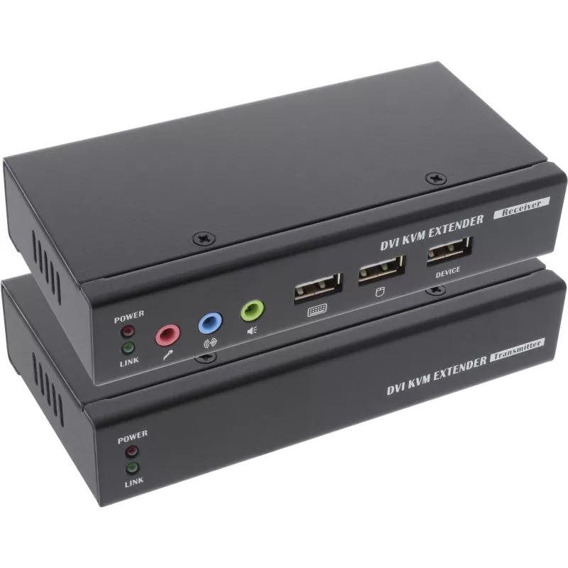 InLine DVI USB KVM plėtiklis per TP kabelį su garsu iki 50 m