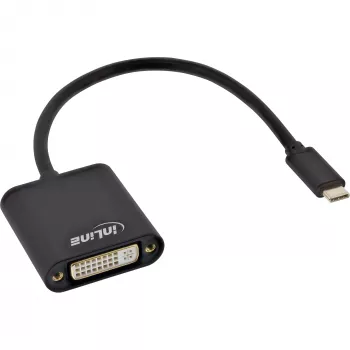 USB ekrano keitiklis InLine 64103B USB-C kištukas į DVI lizdą