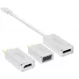 InLine USB ekrano keitiklio rinkinys 6 viename, 4K/60Hz, sidabrinis