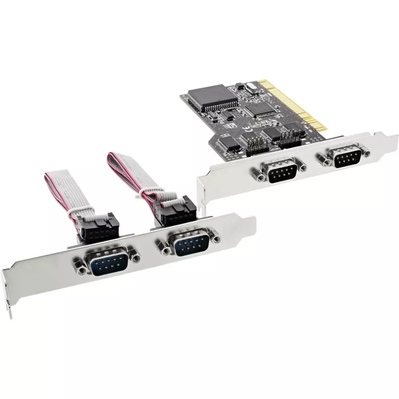 InLine PCI Multi I/O valdiklio kortelė 4 DB9 nuoseklieji prievadai