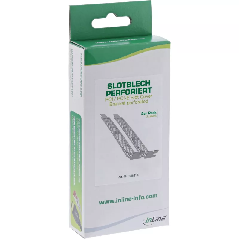 InLine PCI / PCI-E lizdo dangtelio laikiklis, perforuotas, 2 vnt. rinkinys