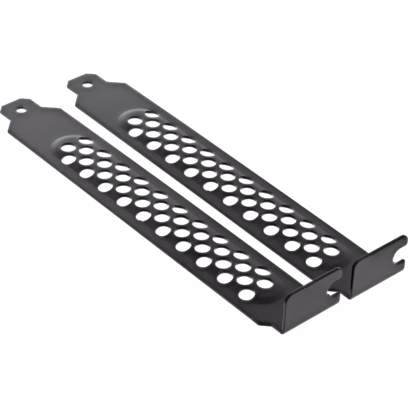 InLine PCI / PCI-E lizdo dangtelio laikiklis perforuotas 2 vnt. rinkinys juodas