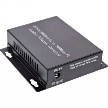 InLine tinklo medijos keitiklis 10/100/1000 Mb/s TP į FO (SC dvipusis), MM, 550 m