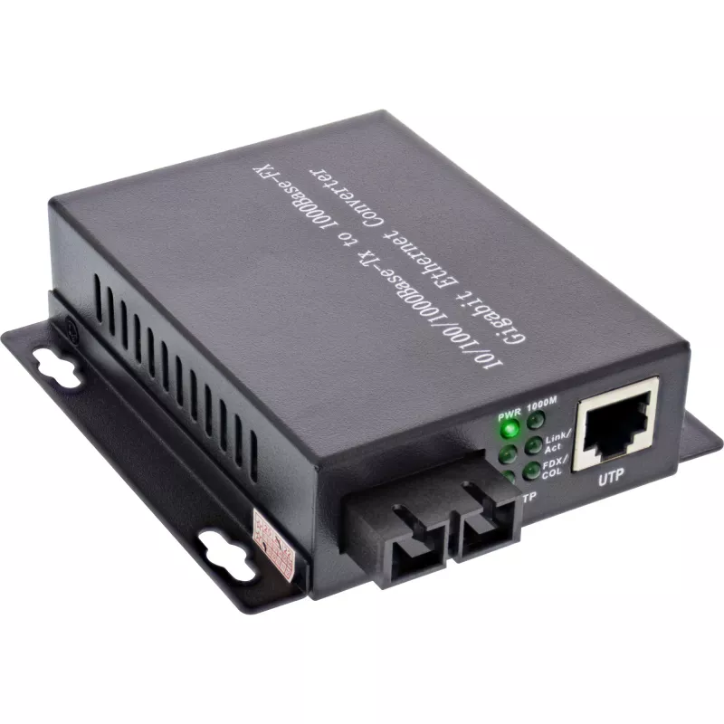 InLine Network Media Converter 10/100/1000Mb/s TP to FO (SC Duplex), SM, 20km