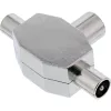 InLine Antenna T-Splitter televizoriui 1x bendraašė moteriška į 2x bendraašę vyrišką 69914