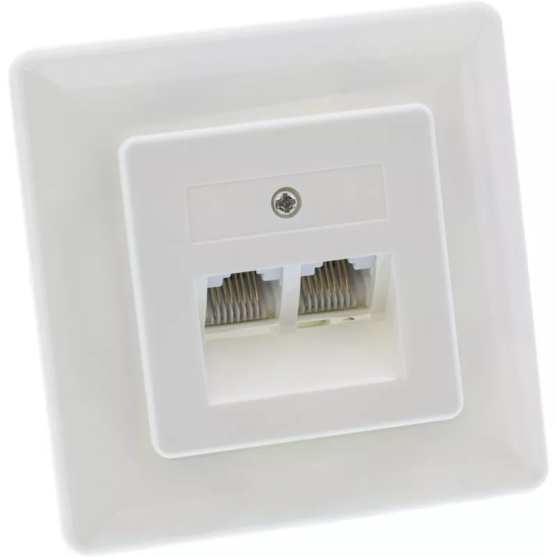 InLine ISDN sieninė rozetė 2x RJ45 lizdai 2x 8 prievadų 69989C