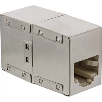 „InLine“ Cat.5e adapteris, visiškai ekranuotas metalinis, 2x RJ45 moteriška jungtis, tiesioginiam sujungimui