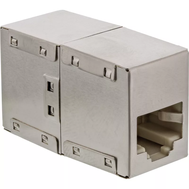 „InLine“ Cat.5e adapteris, visiškai ekranuotas metalinis, 2x RJ45 moteriška jungtis, tiesioginiam sujungimui