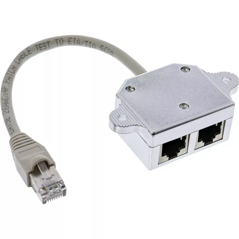 InLine Cat.5e ISDN T adapteris RJ45 kištukas į 2x RJ45 lizdai 15 cm