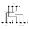 InLine Cat.5e ISDN T adapteris RJ45 kištukas į 2x RJ45 lizdai 15 cm