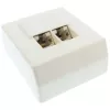 InLine Cat.5e tinklo dėžutė 2x RJ45 paviršiniam montavimui balta RAL9010