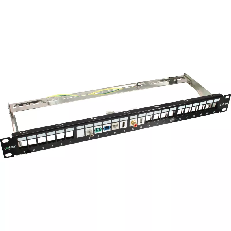 InLine RJ45 modulis moteriškas-moteriškas SNAP-In Cat.6 STP, juodas/sidabrinis