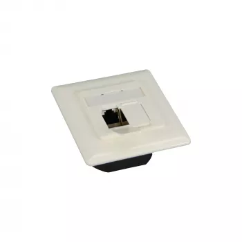 InLine Cat.6 prijungimo dėžutė 2x RJ45 lizdas, RAL9010 balta, horizontali