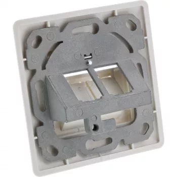 InLine rėmelio komplektas 2x RJ45 Bu/LSA įdėklui, Keystone SNAP-In, RAL9010