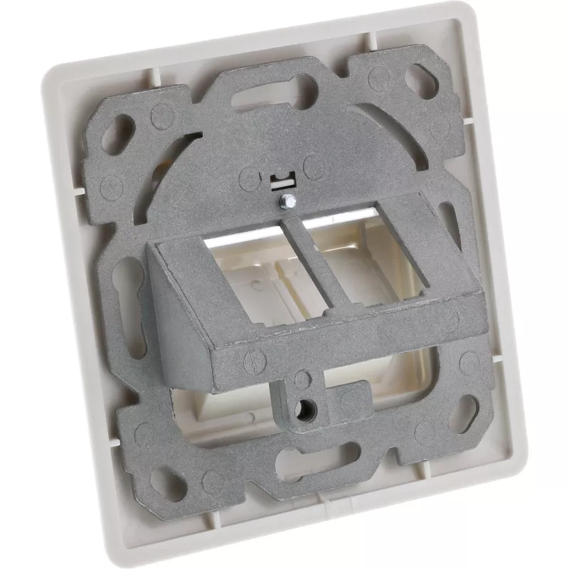 InLine rėmelio komplektas 2x RJ45 Bu/LSA įdėklui, Keystone SNAP-In, RAL9010