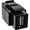 InLine USB 2.0 snap-in modulis, USB 2.0 A lizdas/lizdas, baltas korpusas