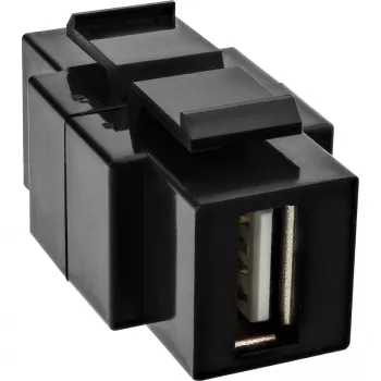 InLine USB 2.0 snap-in modulis, USB 2.0 A lizdas/lizdas, baltas korpusas