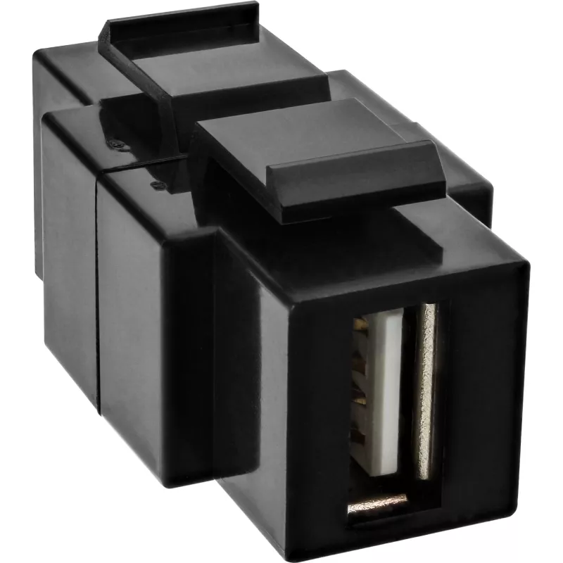 InLine USB 2.0 snap-in modulis, USB 2.0 A lizdas/lizdas, baltas korpusas
