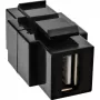 InLine USB 2.0 snap-in modulis, USB 2.0 A lizdas/lizdas, baltas korpusas