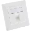 InLine rėmelio komplektas 1x RJ45 Bu/LSA įdėklui, Keystone SNAP-In, baltas RAL9010