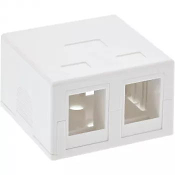 InLine paviršinio montavimo dėžutė, skirta keystone 2x RJ45, balta 76202B