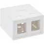 InLine paviršinio montavimo dėžutė, skirta keystone 2x RJ45, balta 76202B