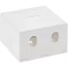 InLine paviršinio montavimo dėžutė, skirta keystone 2x RJ45, balta 76202B