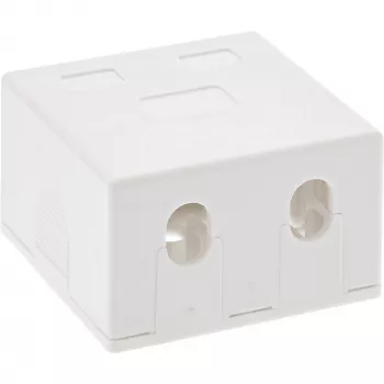 InLine paviršinio montavimo dėžutė, skirta keystone 2x RJ45, balta 76202B