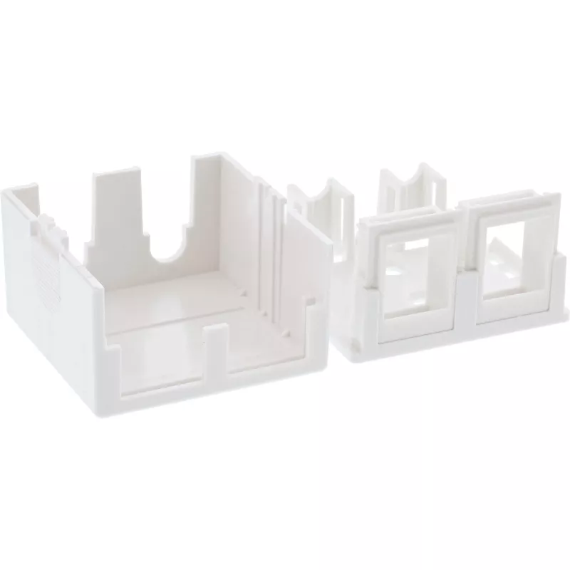InLine paviršinio montavimo dėžutė, skirta keystone 2x RJ45, balta 76202B
