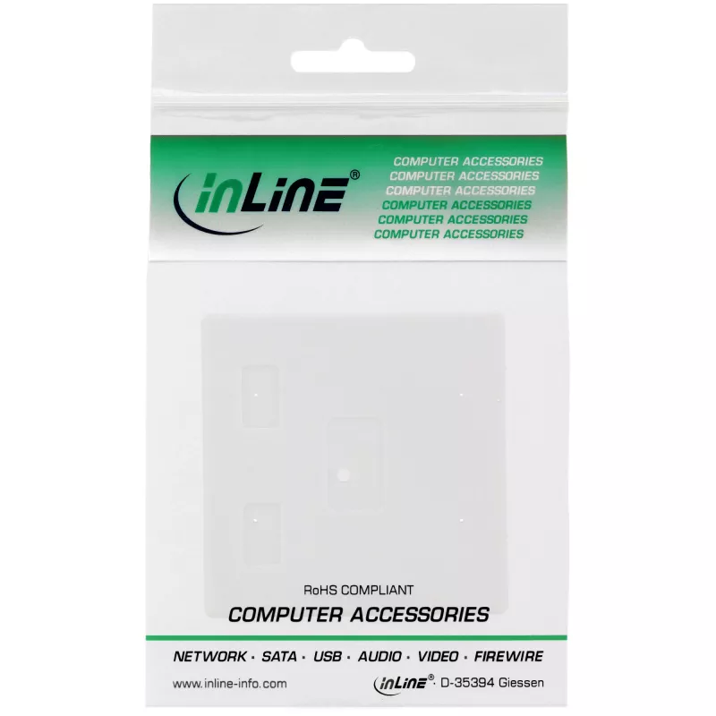 InLine paviršinio montavimo dėžutė, skirta keystone 2x RJ45, balta 76202B