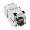InLine RJ45 Keystone Jack Snap-In modulis Cat.6a, su dulkių dangteliu, juodas