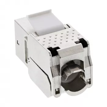 InLine RJ45 Keystone Jack Snap-In modulis Cat.6a, su dulkių dangteliu, juodas