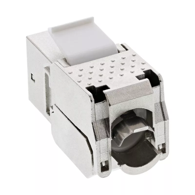 InLine RJ45 Keystone Jack Snap-In modulis Cat.6a, su dulkių dangteliu, juodas