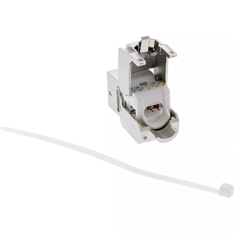 InLine RJ45 Keystone Jack Snap-In modulis Cat.6a, su dulkių dangteliu, juodas