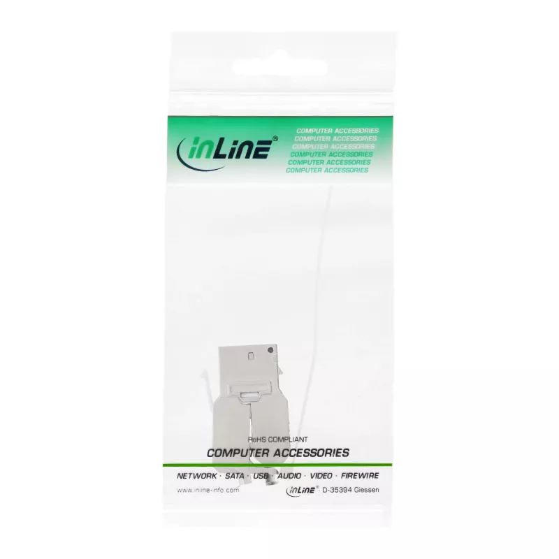 InLine RJ45 Keystone Jack Snap-In modulis Cat.6a, su dulkių dangteliu, juodas
