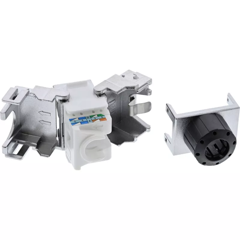 InLine Premium RJ45 Keystone Jack Snap-In modulis Cat.6a, su dulkių dangteliu