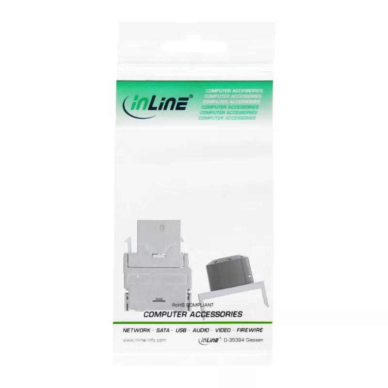 InLine Premium RJ45 Keystone Jack Snap-In modulis Cat.6a, su dulkių dangteliu
