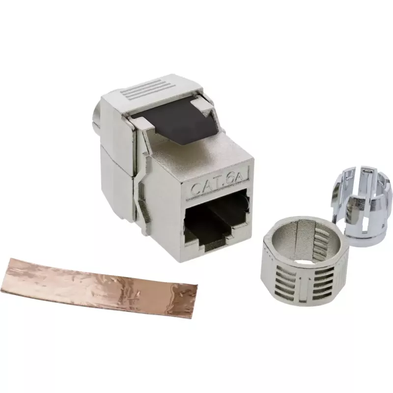 “RJ45” lizdo “Keystone Jack Snap-In” modulis “InLine 76202F Cat.6a”