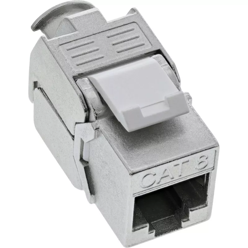 “InLine” RJ45 Keystone Jack spragtukas Cat.8.1 plokščias metalinis 1 vnt.