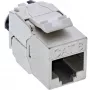 InLine Keystone RJ45 lizdas plonas, SNAP-In, Cat.8.1, integruotas kabelių raištis